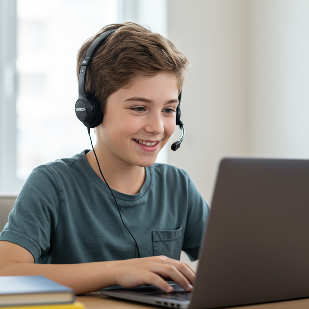 Dijete uči programiranje online od kuće