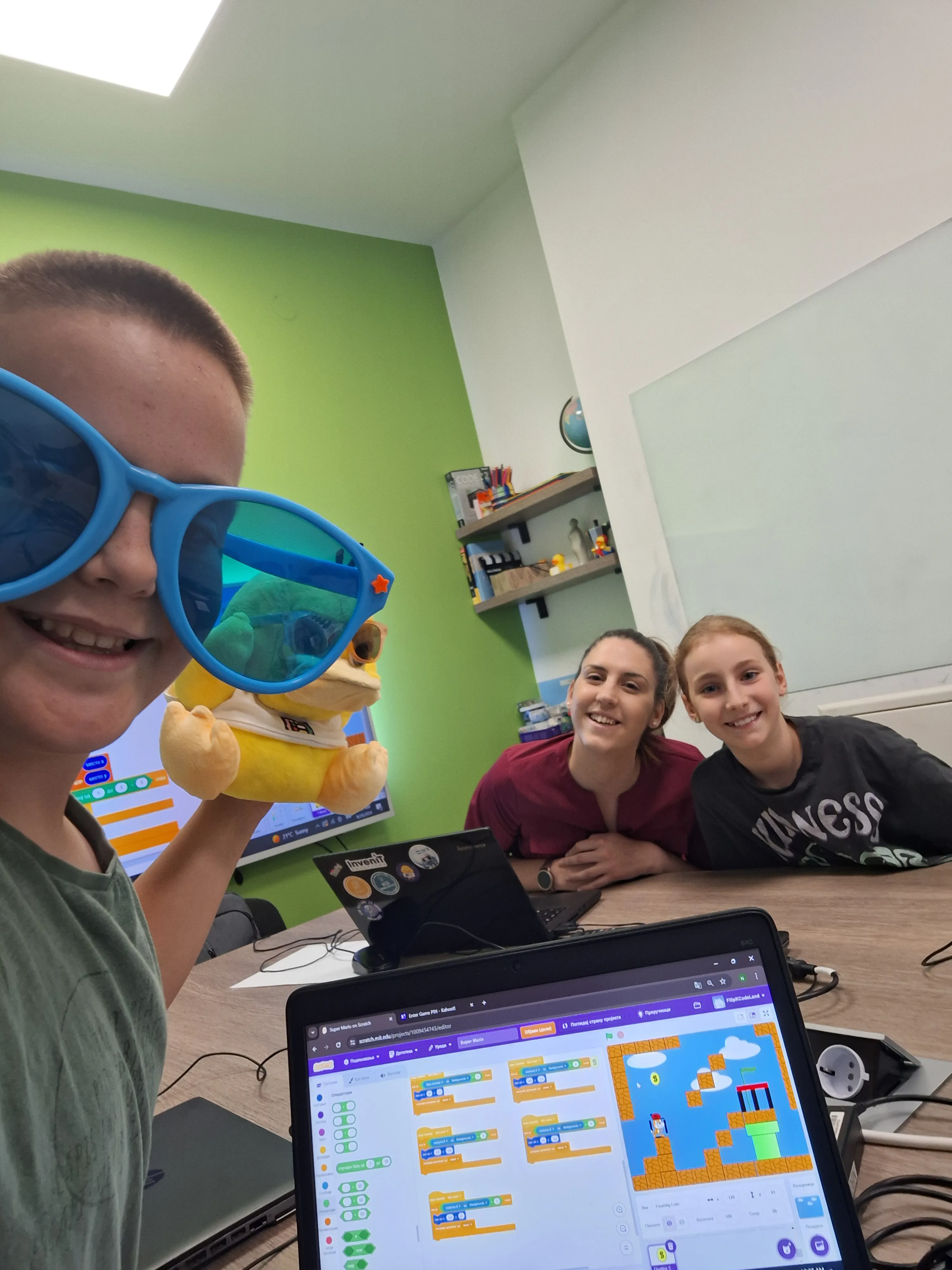 Kid Big Blue Glasses Teacher Classroom